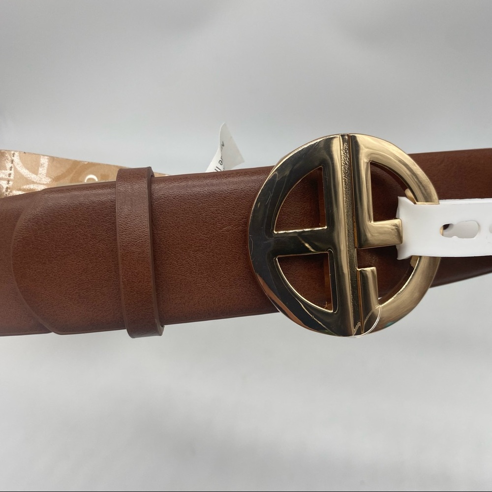 GIANI BERNINI
Signature-Buckle Panel Belt in Brown NEW - Picture 2 of 5
